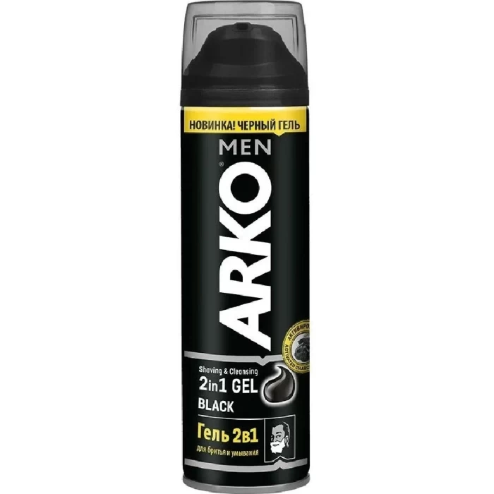 Гель для бритья и умывания Arko Men Black 200мл