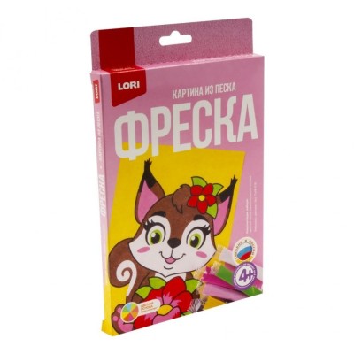 Фреска "Белочка с цветком" Lori арт. Пз/ф-016