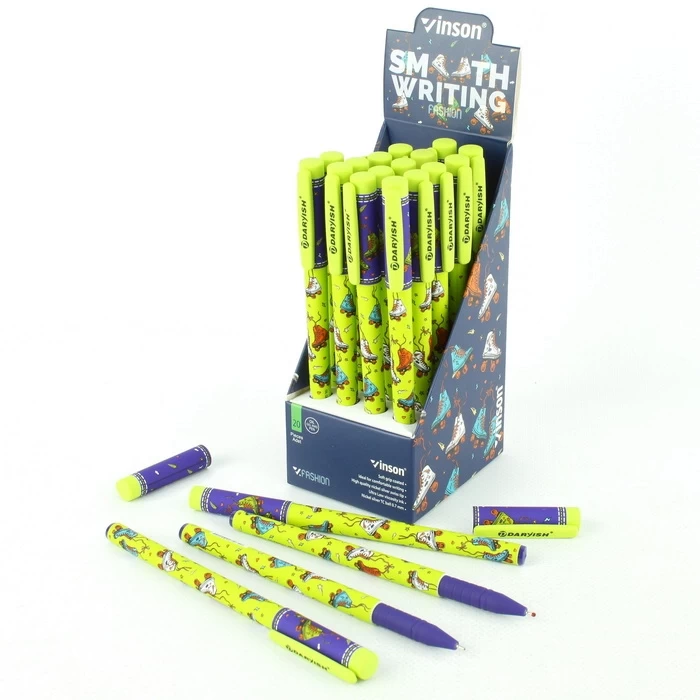 Ручка шариковая синяя "Ролики" "soft" VINSON арт. A 5