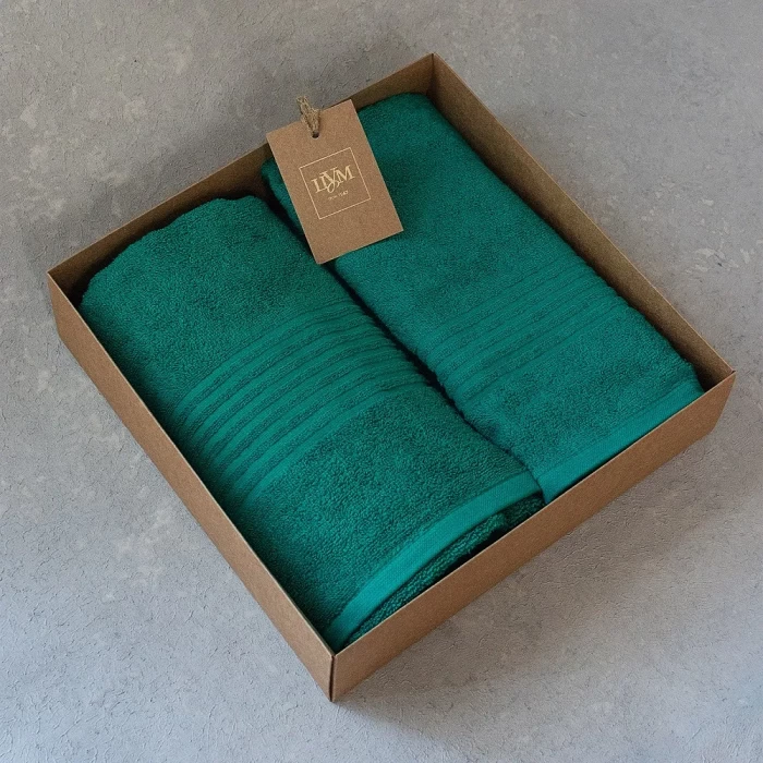 Набор полотенец махровых ТМ "ЦУМ" изумруд