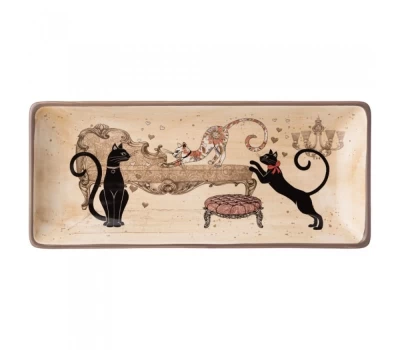 Блюдо "Парижские коты" 28х12см