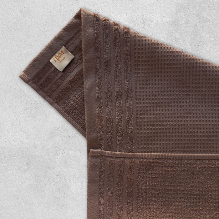 Полотенце махровое ТМ "ЦУМ" Etell бежевый 100х150 см