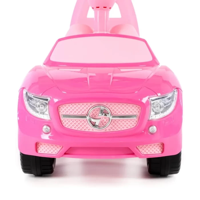 Каталка-автомобиль SuperCar №1 со звуковым сигналом розовая