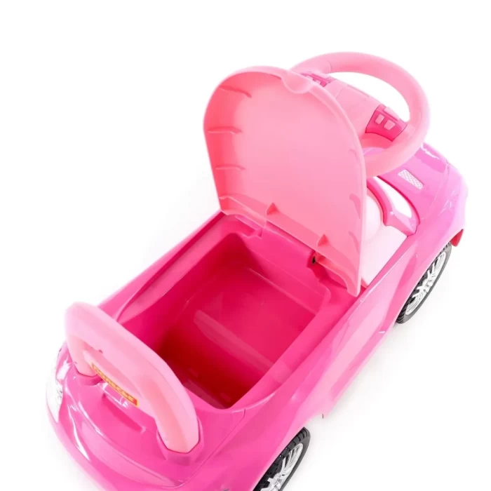 Каталка-автомобиль SuperCar №1 со звуковым сигналом розовая