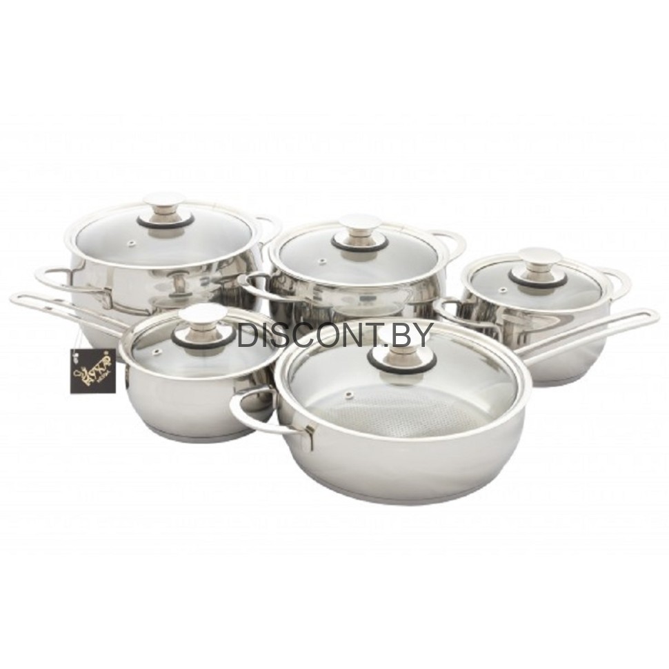 Набор посуды нерж.5пр.ст.кр."Магнолия престиж" купить в интернет ...