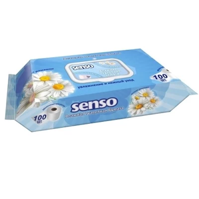Влажная туалетная бумага Senso 100шт