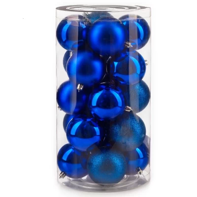 Набор шаров новогодних Ausini VT25-04007-4 синий 20шт