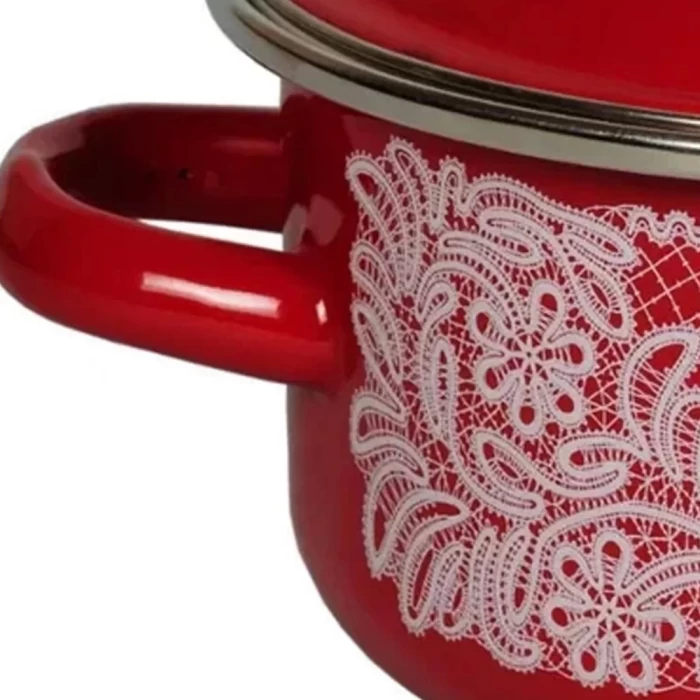 Кастрюля СтальЭмаль Вологодское кружево 8RB201М 3л