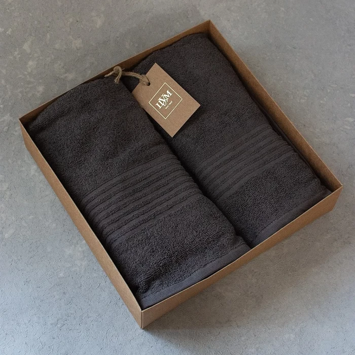 Набор полотенец махровых ТМ "ЦУМ" серый