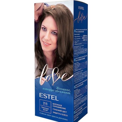 Стойкая крем-краска для волос ESTEL LOVE тон 7/1 &quot;Пепельно-русый&quot;