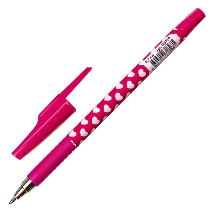 Ручка шариковая синяя HEARTS ЮНЛАНДИЯ арт 143729