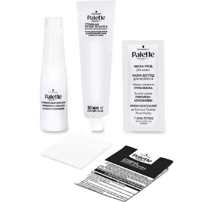 Крем-краска для волос стойкая Палетт C1 1-1 Иссиня-черный
