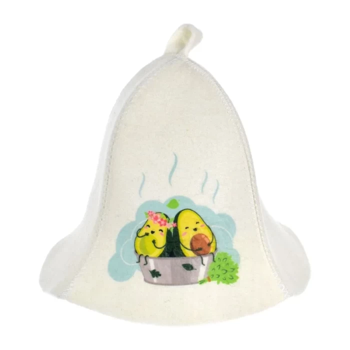 Шапка для бани и сауны Авокадо Hot Pot войлок