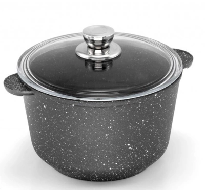 Кастрюля Victoria &quot;Гранит&quot; со стекл. крышкой 3,0 л