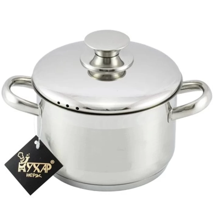 Кастрюля Кухар Лотос Традиция с металлической крышкой