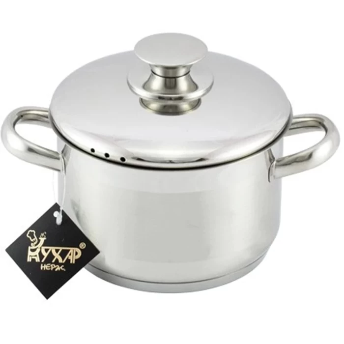 Кастрюля Кухар Лотос Традиция с металлической крышкой