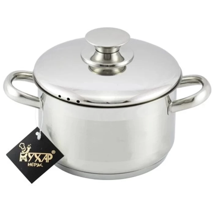 Кастрюля Кухар Лотос Традиция с металлической крышкой