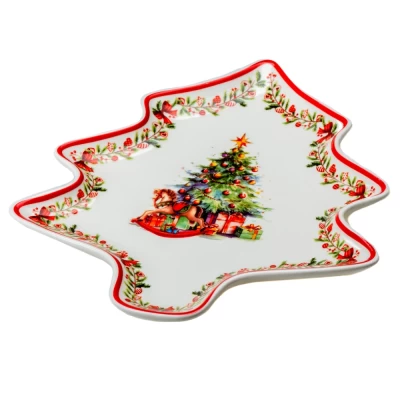 Блюдо фарфоровое Belbohemia Елка арт 10228 23см