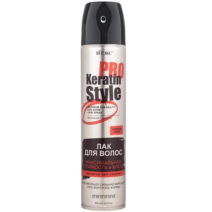 Лак для волос Витэкс Keratin Pro Style Максимальная стойкость и блеск 300мл