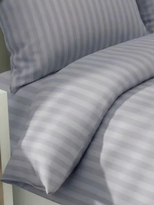 Комплект постельного белья YOTSUBA Полоса Евро Серый