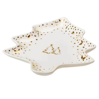 Блюдо фарфоровое Belbohemia Новогоднее 15см