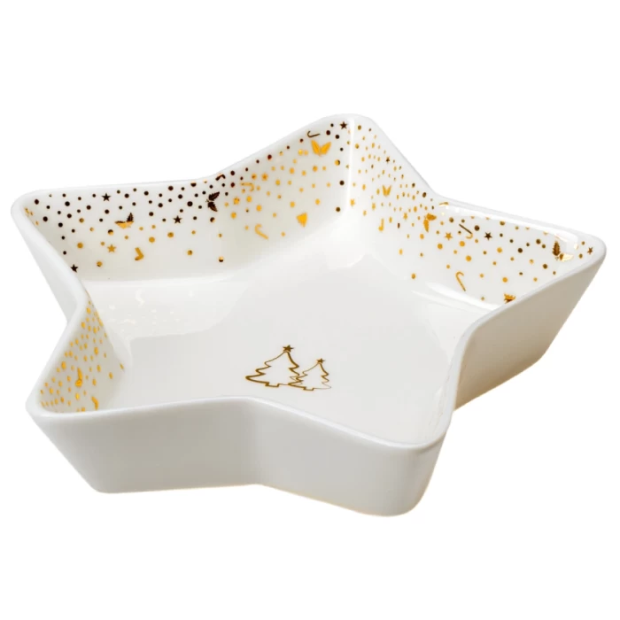 Блюдо фарфоровое Belbohemia Новогоднее 18см