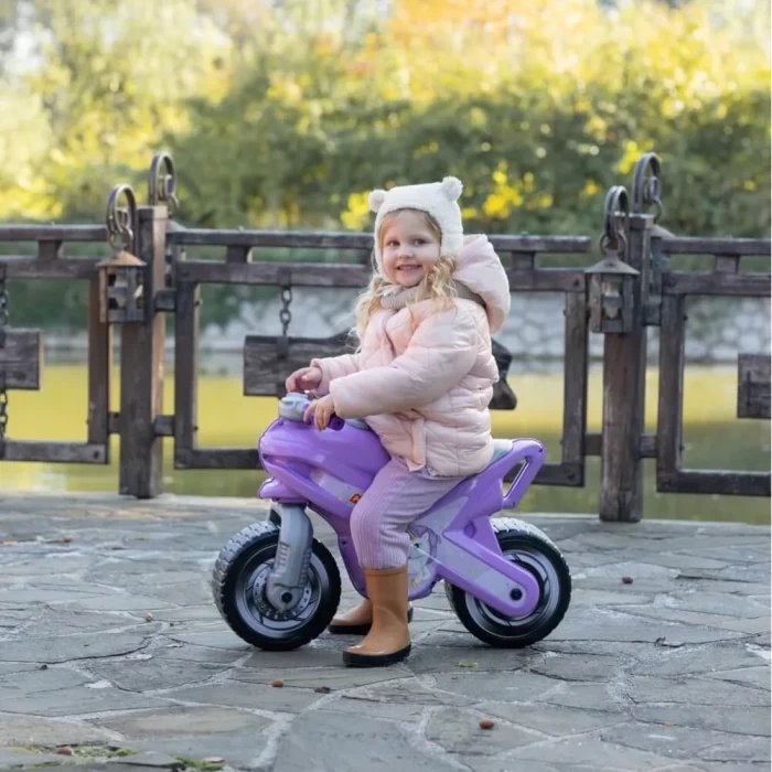 Каталка мотоцикл МХ сиреневая