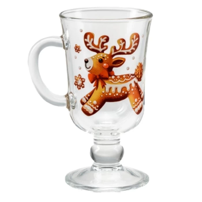 Кружка стеклянная Belbohemia Глинтвейн Новогодний пряник 200мл
