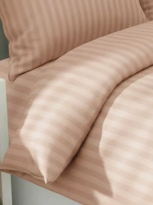 Комплект постельного белья YOTSUBA Полоса Евро Бежевый