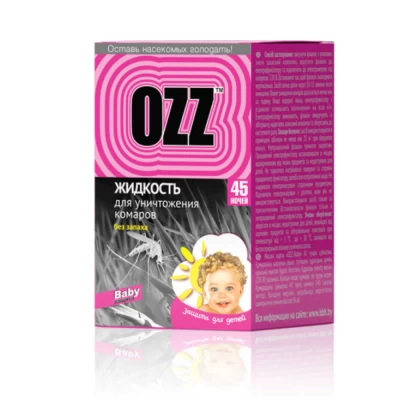 Жидкость OZZ Baby для уничтожения комаров 45 ночей 30мл
