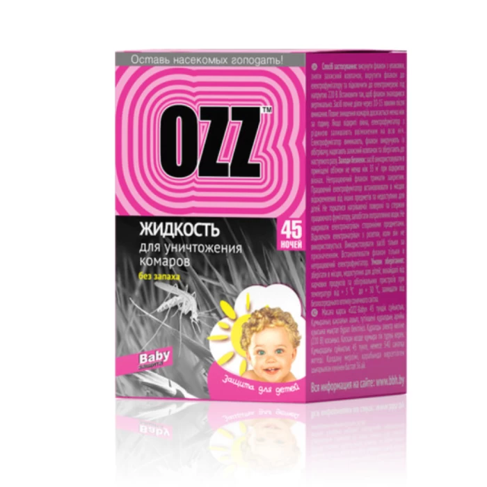 Жидкость OZZ Baby для уничтожения комаров 45 ночей 30мл