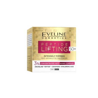  Укрепляющий крем Eveline PEPTIDE LIFTING заполняющий морщины 50+ 50мл