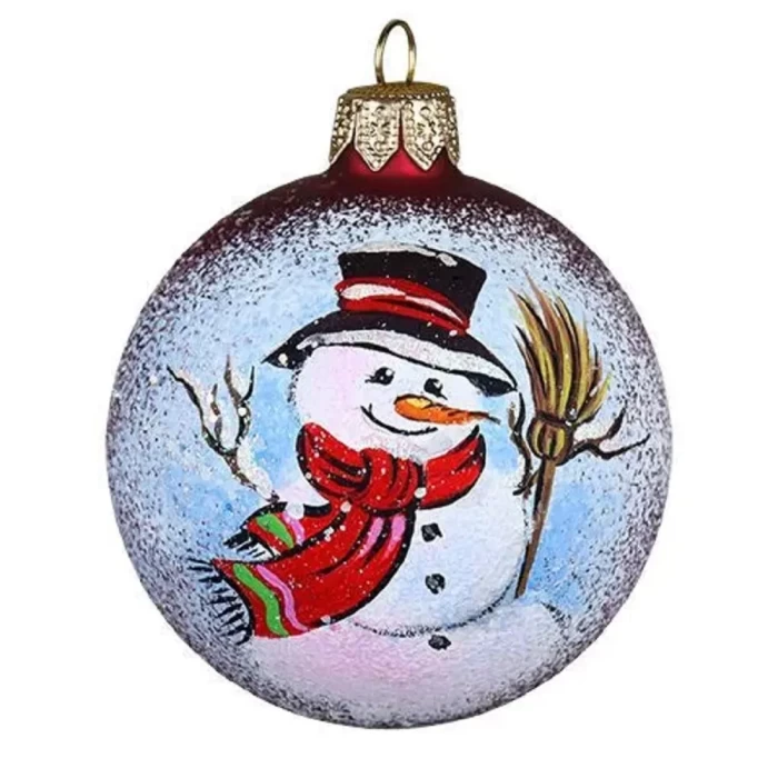 Шар стеклянный Dekart Снеговик в38