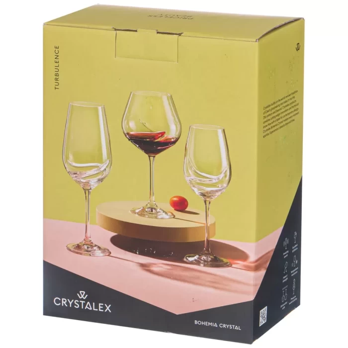 Набор бокалов для вина Crystalex Turbulence 350мл 2шт 40774/350-2
