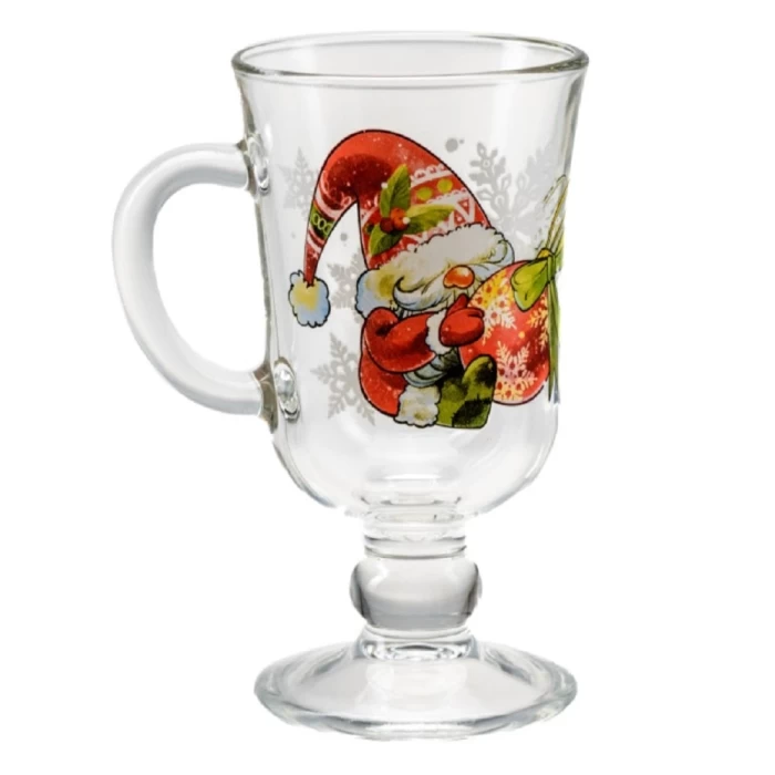 Кружка стеклянная Belbohemia Глинтвейн Новый год 200мл