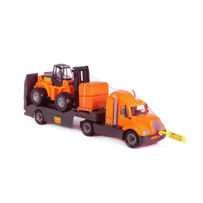 Автомобиль-трейлер + автокар + конструктор Майк Супер-Микс 30 элементов