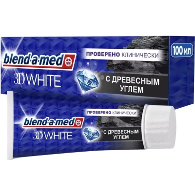 Зубная паста Blend-a-med 3D White древесный уголь