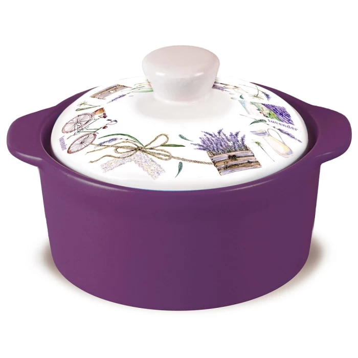Кастрюля керамическая Appetite Vernazza Лаванда 1,6л