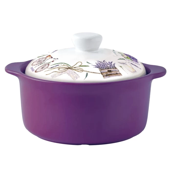 Кастрюля керамическая Appetite Vernazza Лаванда 1,6л
