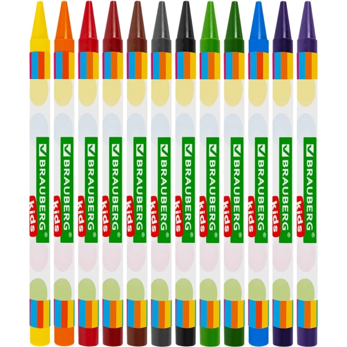Восковые мелки 12шт Brauberg Kids 271696