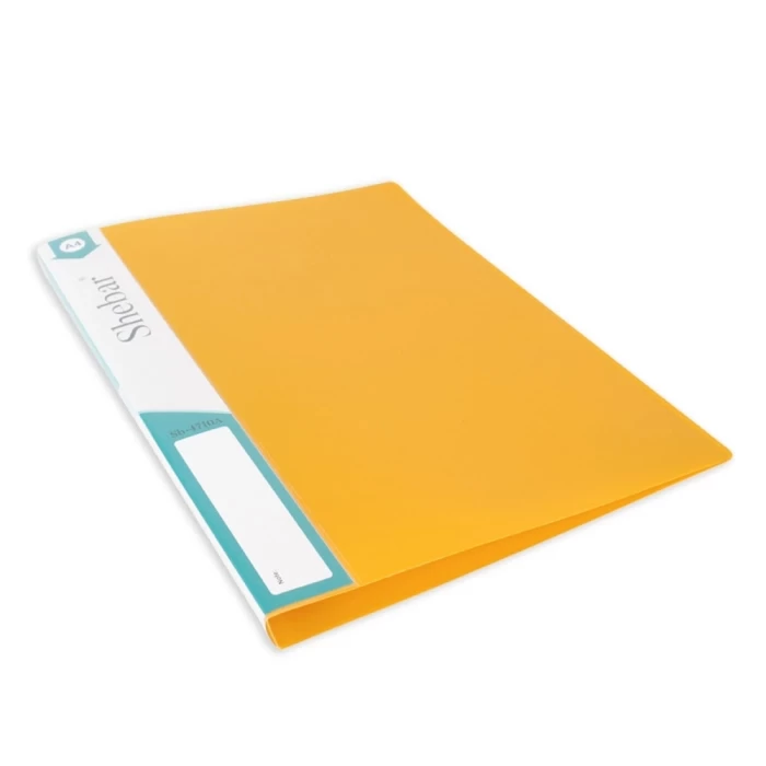 Папка с пружинным скоросшивателем и карманом А4 жёлтая Sb-4710A-YE
