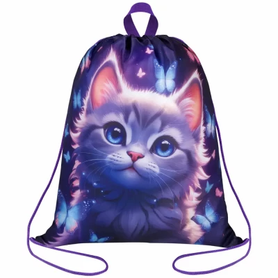 Мешок для обуви с петлей BRAUBERG KIDS Curious cat 42х34см
