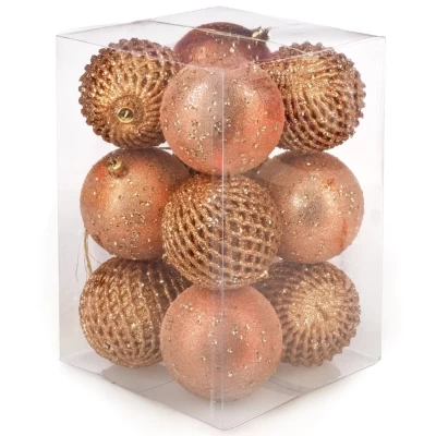 Набор новогодних шаров Ausini B8015GD золото 8см 12шт