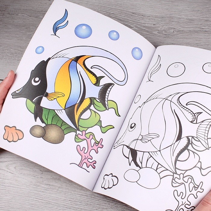 Раскраска А4 "Фауна" 8л с примером Darvish арт. DV-9341