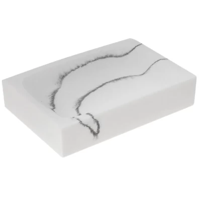 Мыльница MARBLE PERFECTO LINEA белая