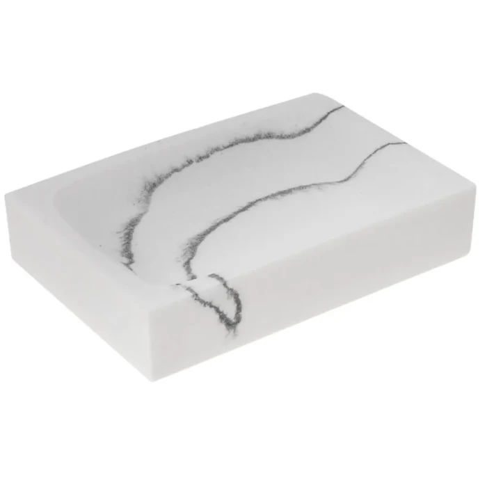 Мыльница MARBLE PERFECTO LINEA белая