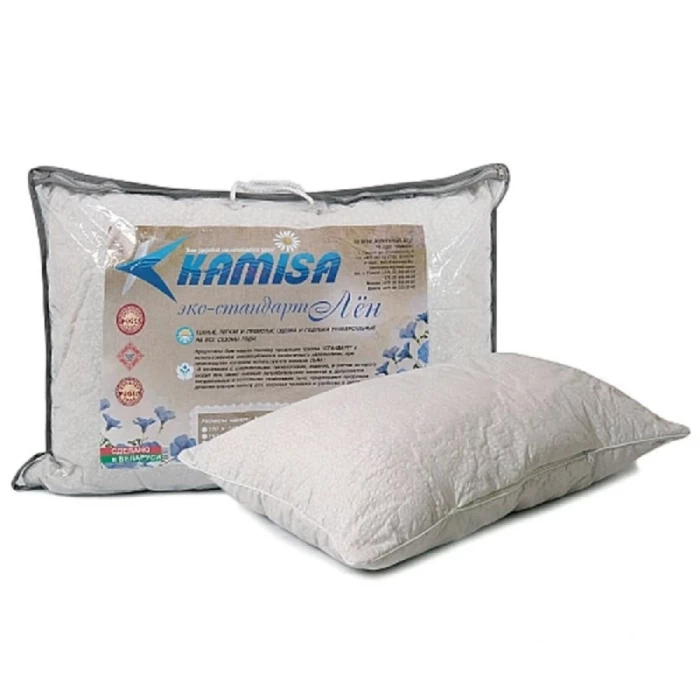 Подушка стёганая Kamisa Эко-стандарт Лен 70х70см ПДС.Л-68