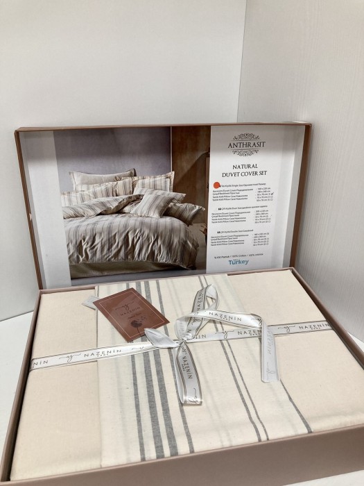 Комплект постельного белья полуторный Nazemin Home "Anthrasit"
