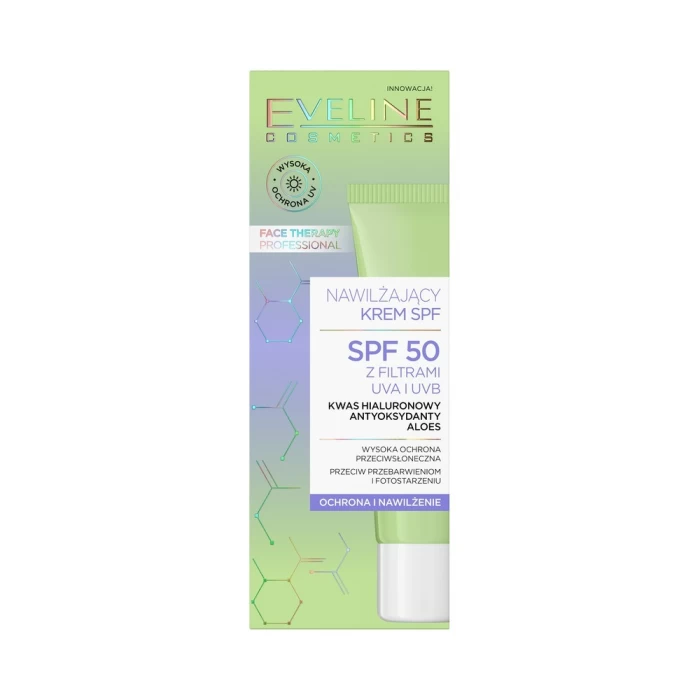 Крем для лица Eveline увлажняющий с фильтрами UVA и UVB Face Therapy Professional SPF 50 30мл