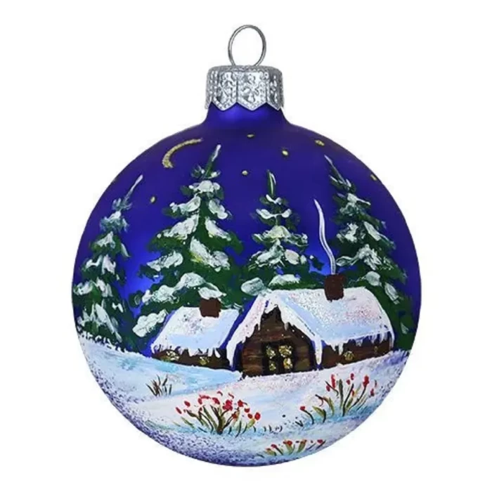 Шар стеклянный Dekart Зимний пейзаж в30